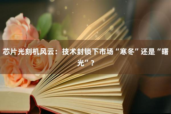 芯片光刻机风云：技术封锁下市场“寒冬”还是“曙光”？