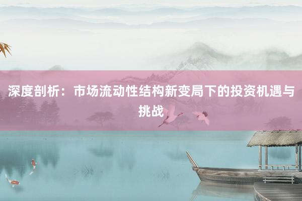 深度剖析：市场流动性结构新变局下的投资机遇与挑战