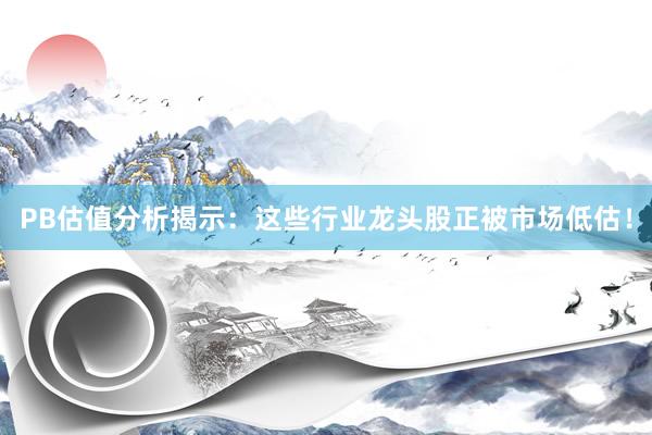 PB估值分析揭示：这些行业龙头股正被市场低估！