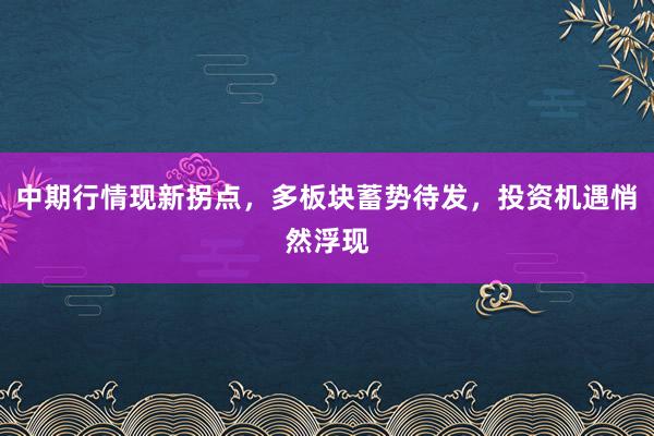 中期行情现新拐点，多板块蓄势待发，投资机遇悄然浮现