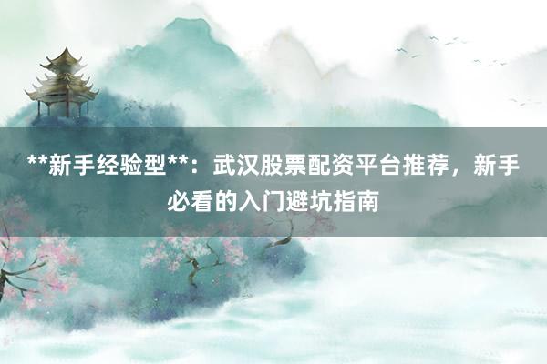 **新手经验型**：武汉股票配资平台推荐，新手必看的入门避坑指南