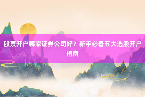 股票开户哪家证券公司好？新手必看五大选股开户指南