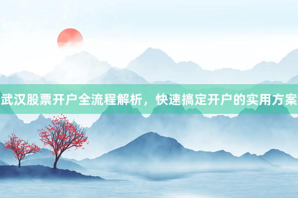 武汉股票开户全流程解析，快速搞定开户的实用方案